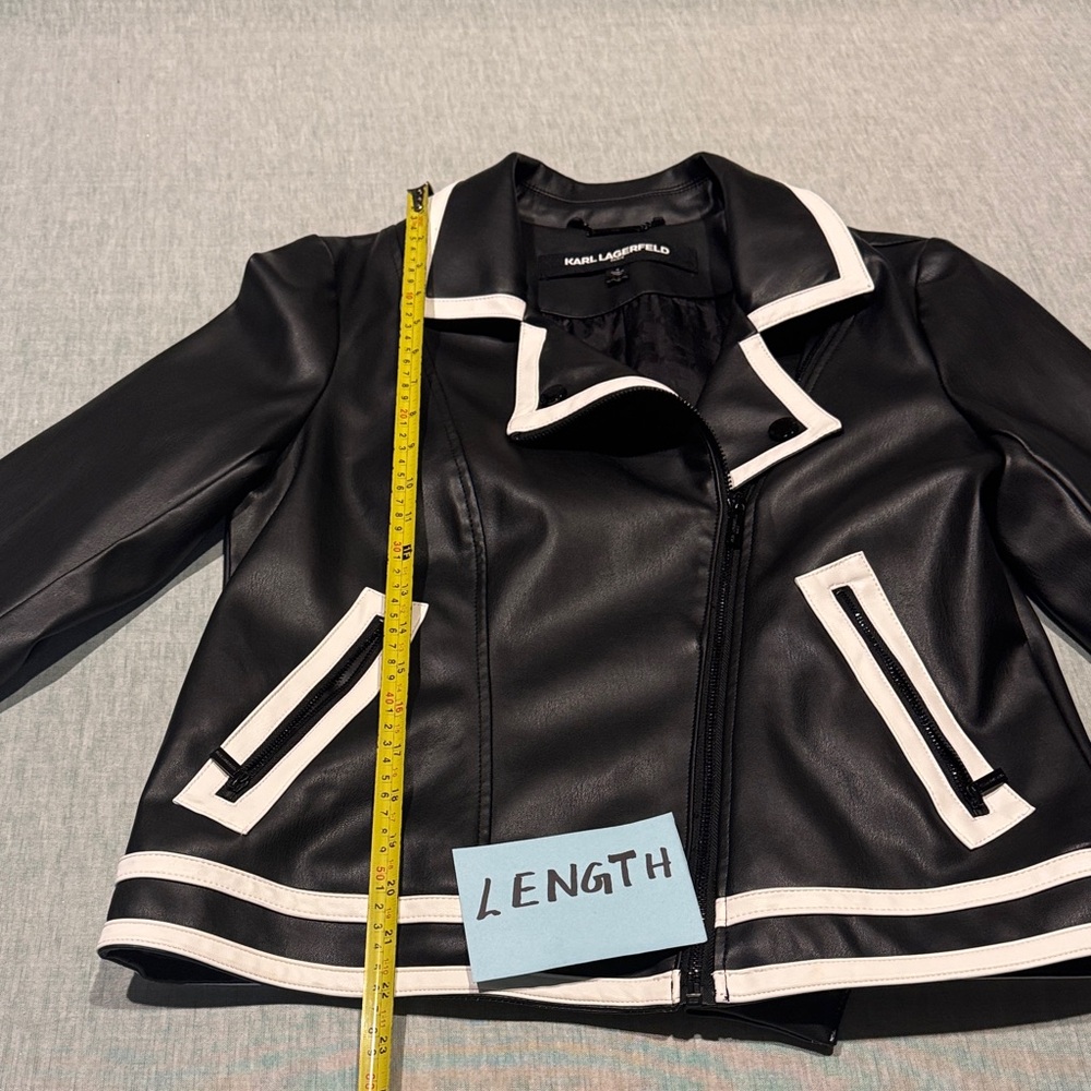 Karl Lagerfeld Black Jacket with White Accents - Picture 7 of 12